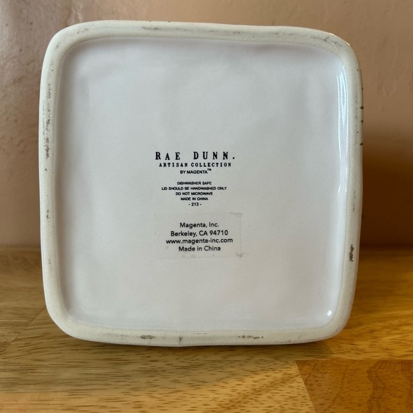 Rae Dunn Wildflower Ceramic “keep” Kitchen Canister With Wooden Lid - Picture 9 of 10